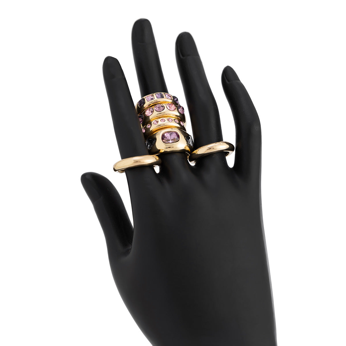 GOLD&SILK Diamond and Gemstone Set Rings (6 pieces)